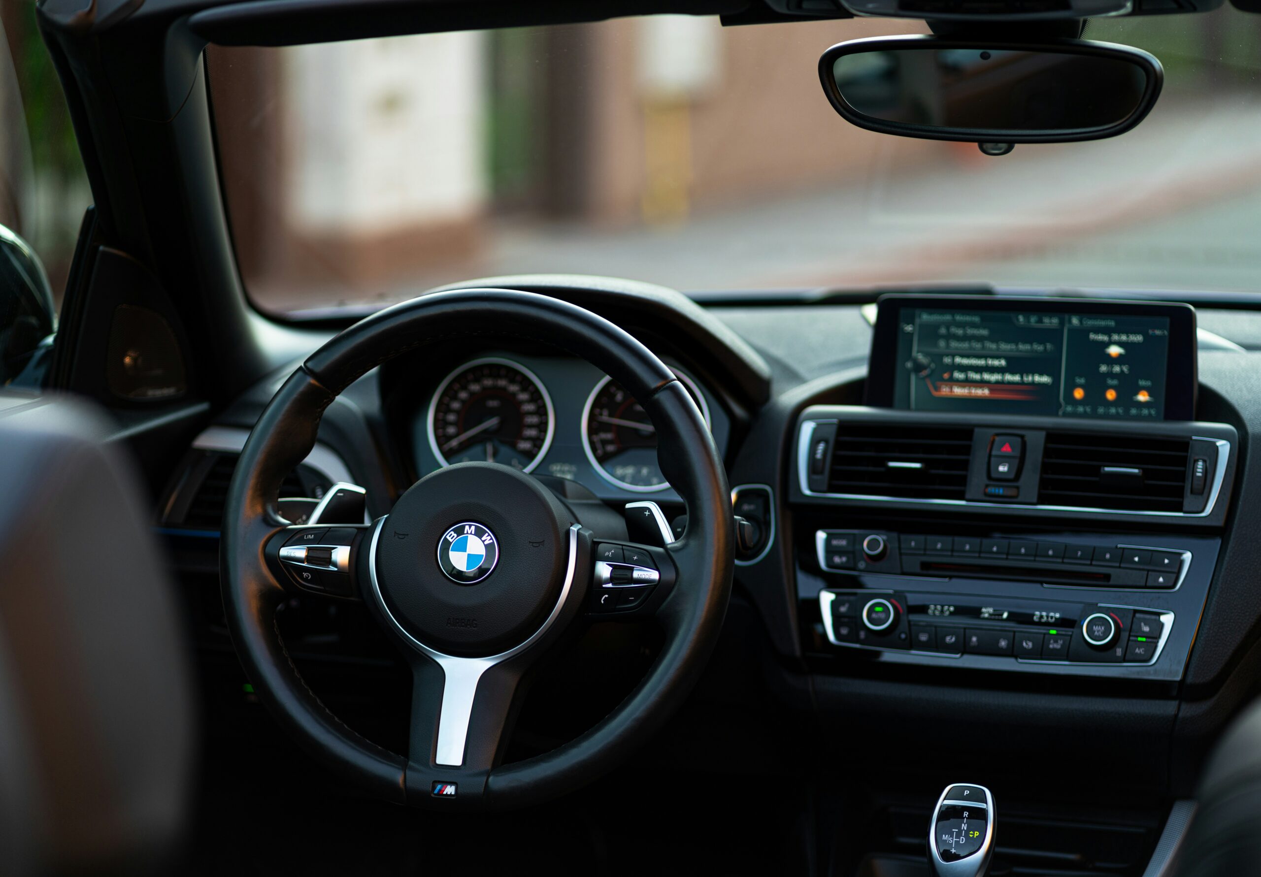 Clean interior of a BMW